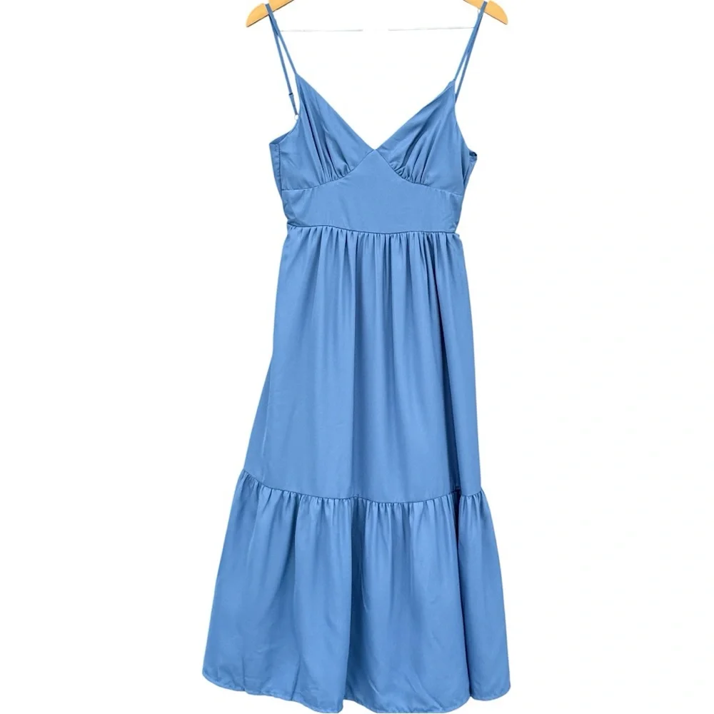 NEW Jessica Simpson | Tiered Cotton/Linen Dress | Small - Picture 1 of 9